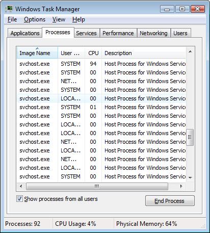 Svchost Dcomlaunch High Cpu Usage Vista